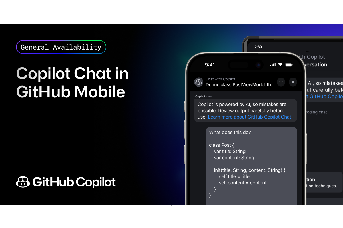 GitHub announced the general availability of Copilot Chat in GitHub Mobile