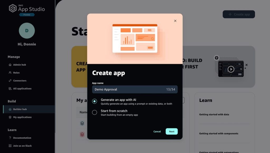 AWS is launching App Studio to democratize enterprise-ready AI application development