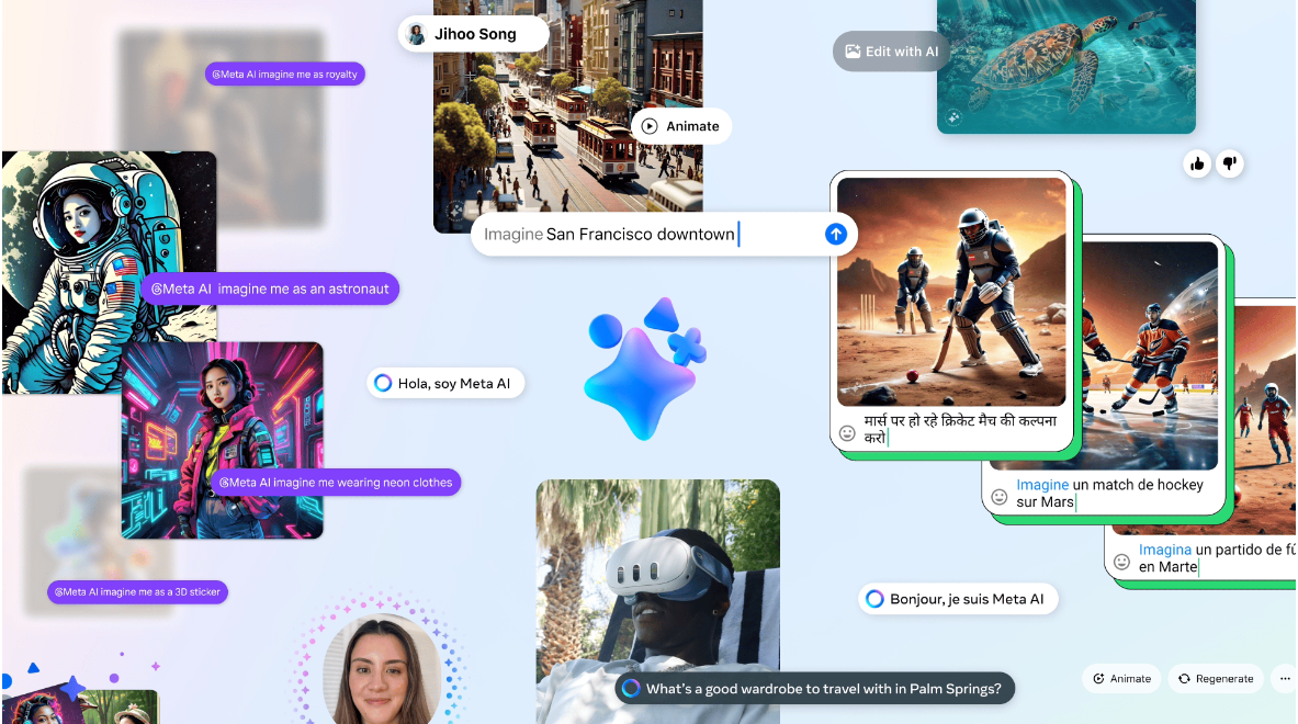 A new Meta AI update brings multilingual support, Llama 3.1 models, and "Imagine me" prompts