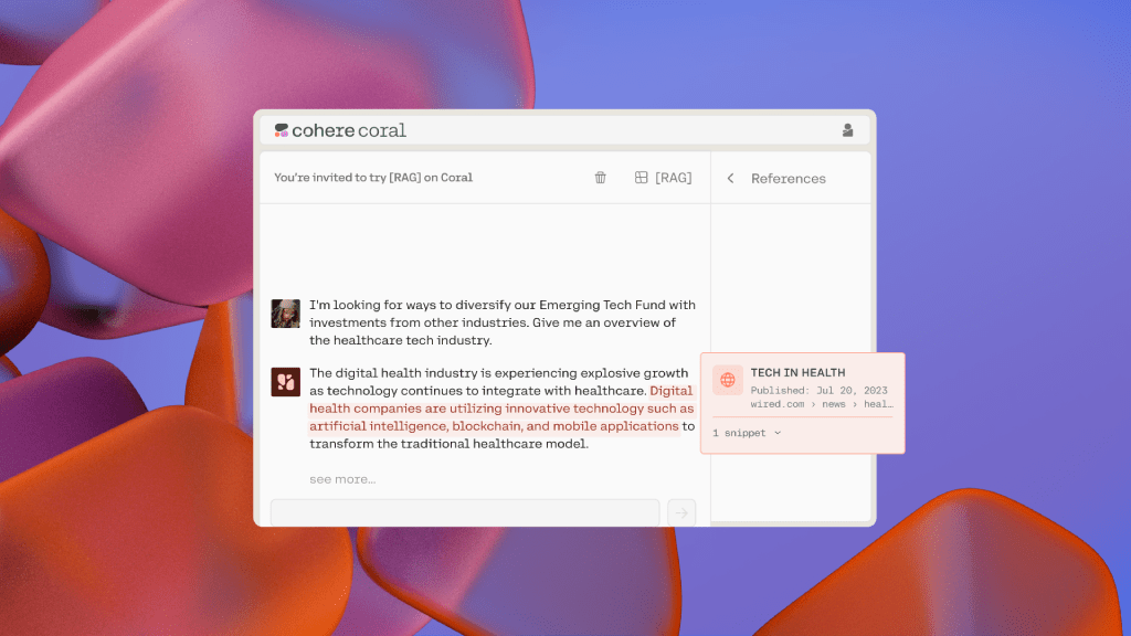 Cohere Introducing Coral, the Knowledge Assistant for Enterprises post image