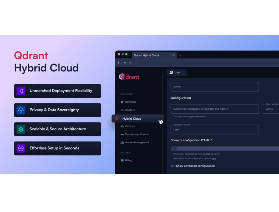 Qdrant Hybrid Cloud: a vector database that can be deployed anywhere post image