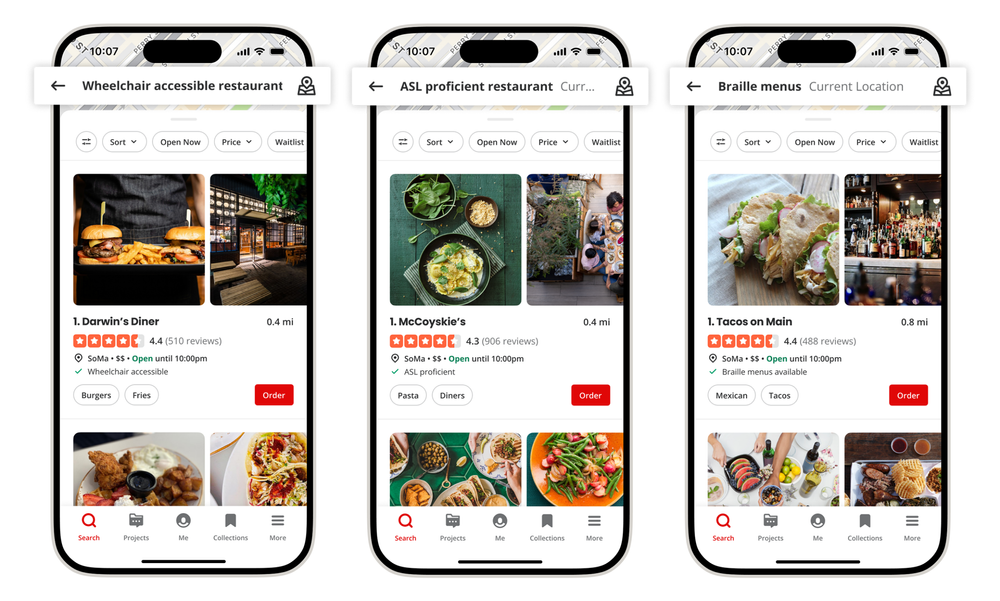 Yelp is incorporating more accessibility business attributes and rolling out AI-powered accessibility features post image