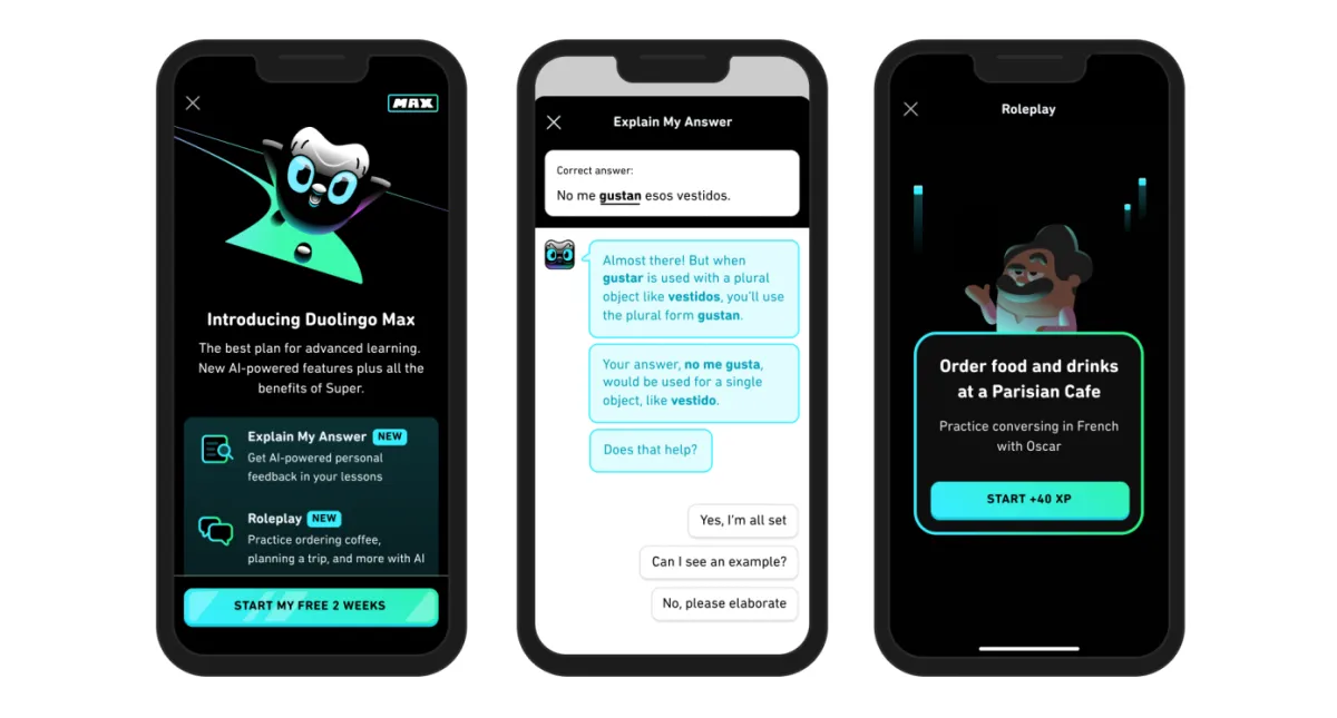Duolingo launches new subscription tier with access to GPT-4-based AI tutor Post feature image
