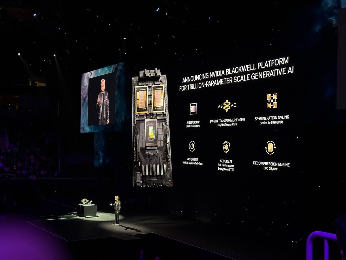 NVIDIA introduces the Blackwell architecture, a technology that will power "the new industrial revolution" Post feature image