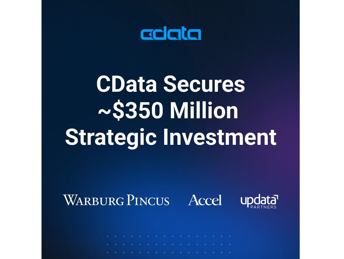 Data connectivity leader CData secures a ~$350M investment round Post feature image