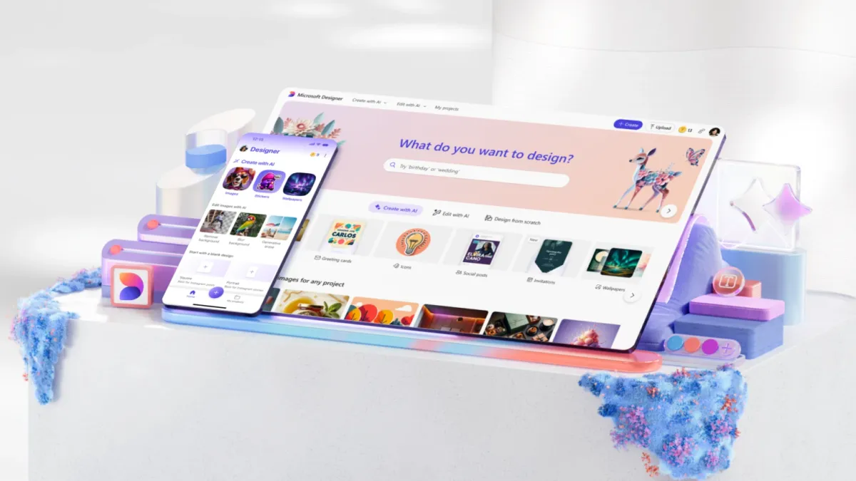 Microsoft Designer is getting web and mobile apps and software integrations Post feature image