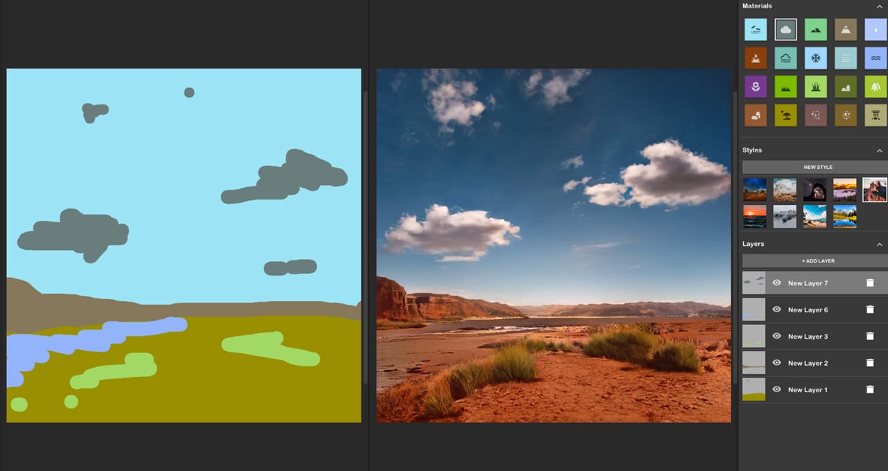 NVIDIA Canvas Enhanced with Advanced AI