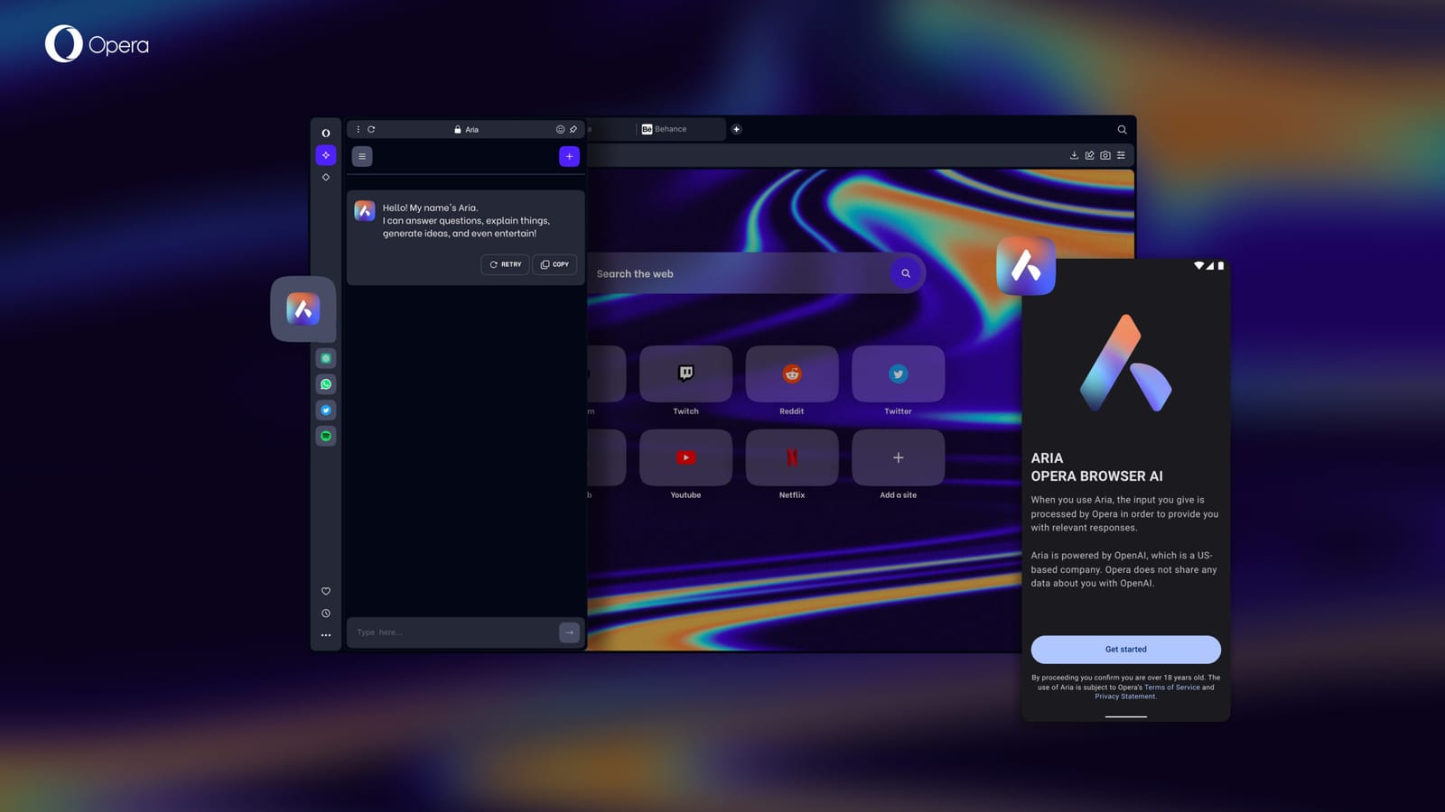 Introducing Opera's Aria AI
