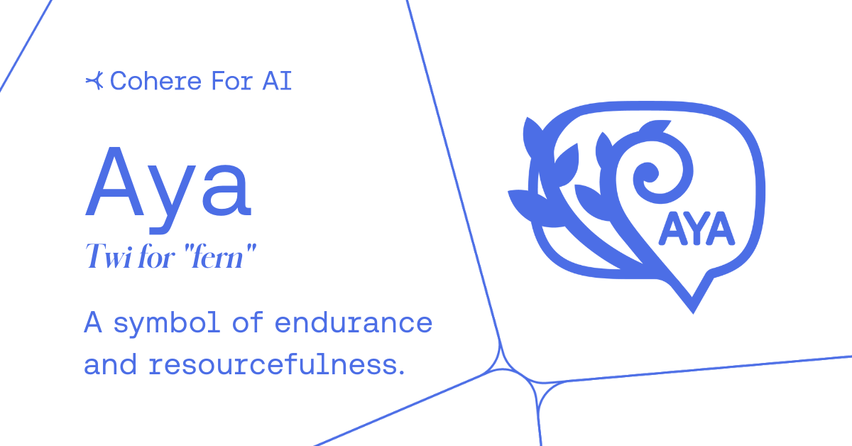 The open-source multilingual LLM Aya supports over 100 languages