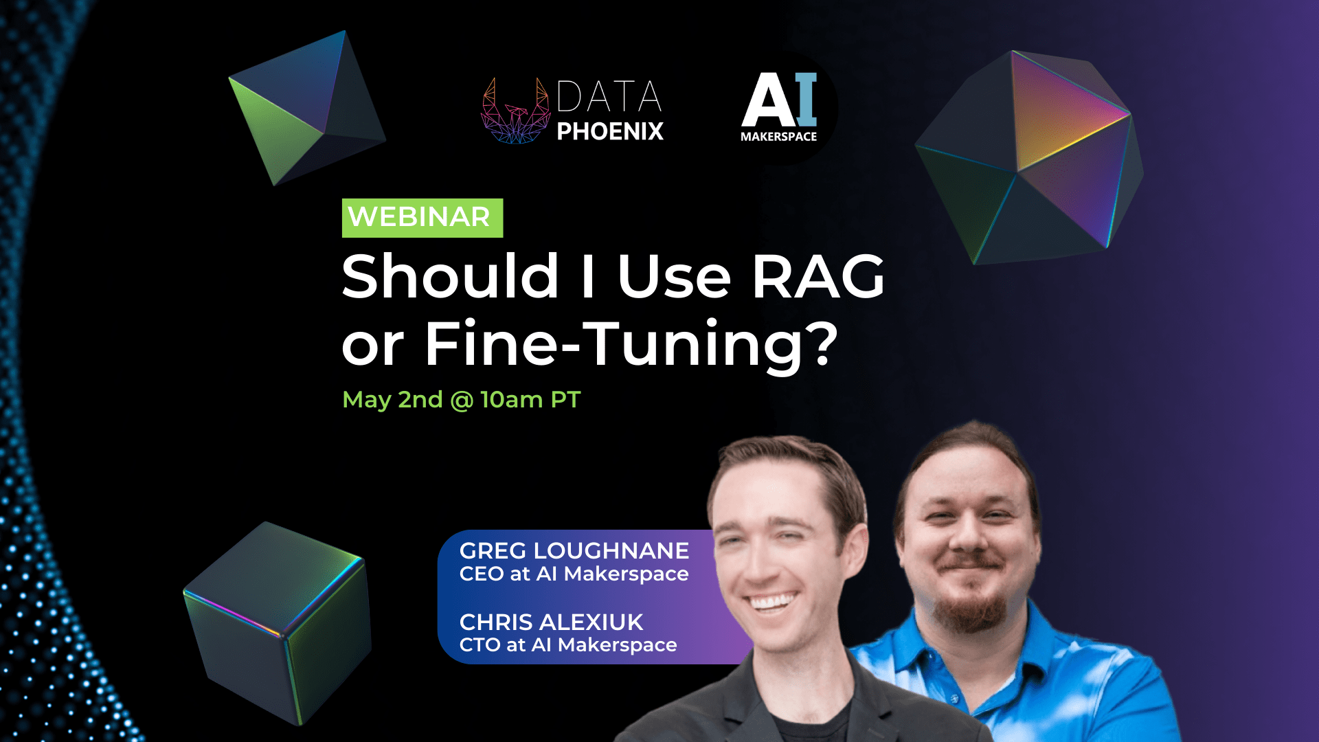Webinar "Should I Use RAG or Fine-Tuning?"