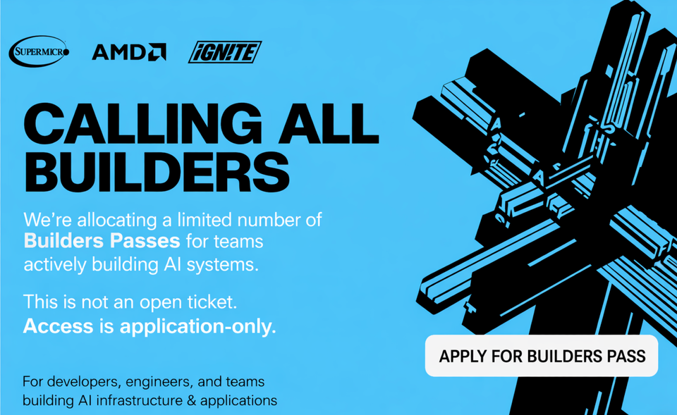 Builders Pass for AI INFRA SUMMIT 5: Silicon Valley, May 1, 2026